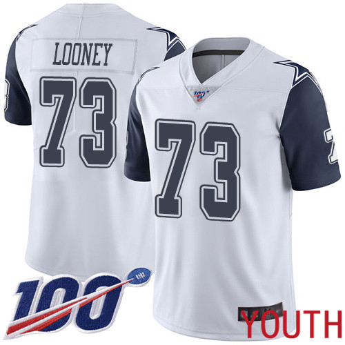 Youth Dallas Cowboys Limited White Joe Looney #73 100th Season Rush Vapor Untouchable NFL Jersey